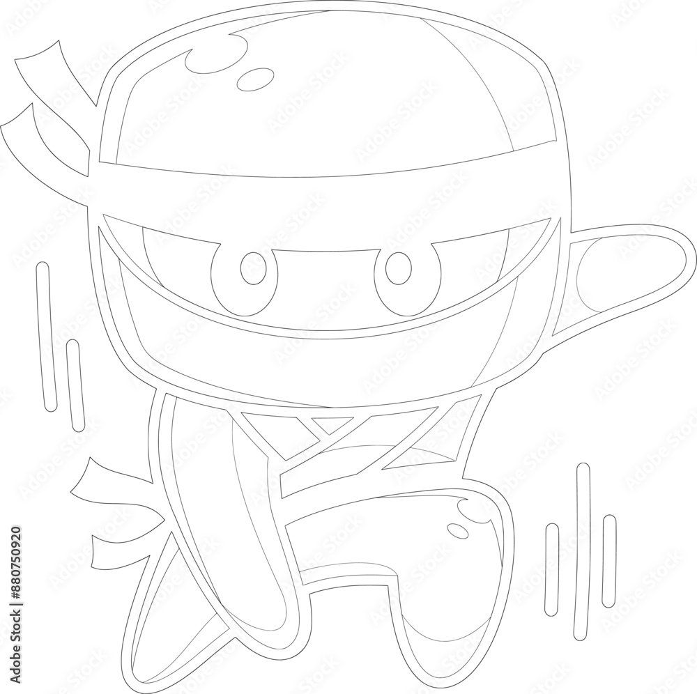 Cartoon Ninja Character Vector Illustration Cartoon Ninja Character Vector Illustration