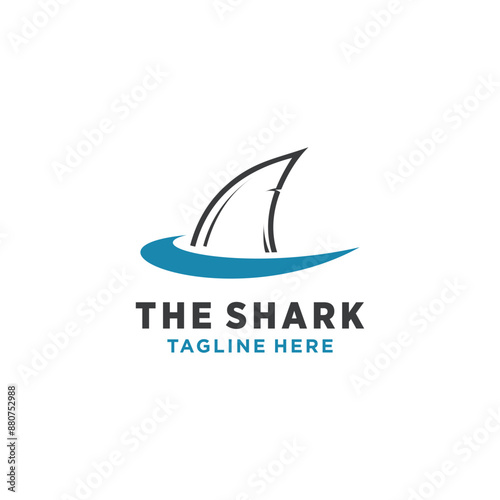Vector shark fin logo symbol vector illustration