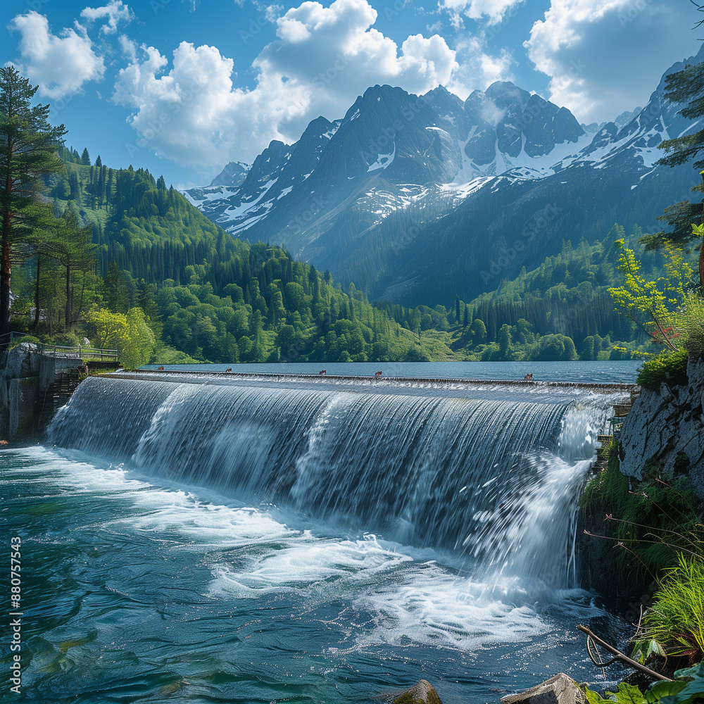 a waterfall in the middle of a river
a waterfall in the middle of a river
