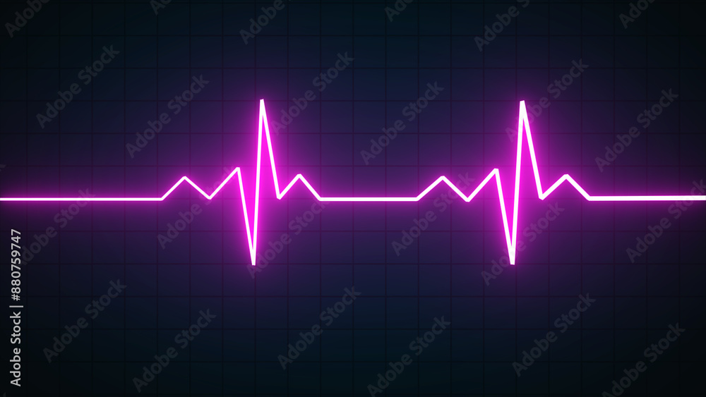 Nubes Globing Neon Heart Pulse Graphic Illustration Cardiogram heartbeat heat pulse glowing pink neon light loop animated black background. Nubes Globing Neon Heart Pulse Graphic Illustration Cardiogram heartbeat heat pulse glowing pink neon light loop animated black background.