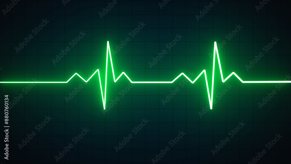 Nubes Globing Neon Heart Pulse Graphic Illustration Cardiogram heartbeat heat pulse glowing green color neon light loop animated black background. Nubes Globing Neon Heart Pulse Graphic Illustration Cardiogram heartbeat heat pulse glowing green color neon light loop animated black background.