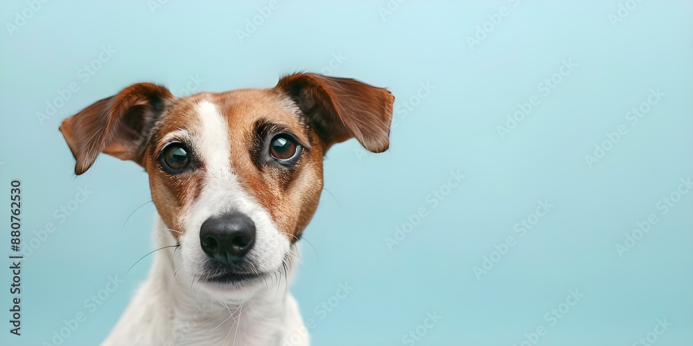 A smart dog influencer poses for a photo showcasing pets in digital content. Concept Pet Social Media Marketing, Digital Influencer Pets A smart dog influencer poses for a photo showcasing pets in digital content. Concept Pet Social Media Marketing, Digital Influencer Pets