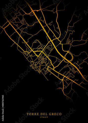 фотографія Torre del Greco City Map Poster Minimalist - Torre del Greco City Modern Wall Ar