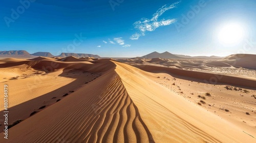 Desert Dunes Under a Blue Sky.