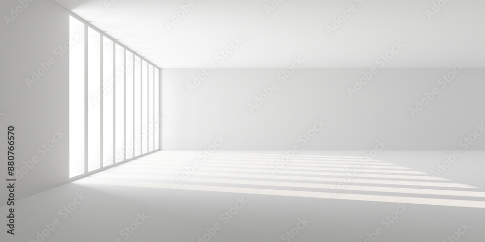 Fototapeta premium Abstract light corridor interior. Futuristic architecture background