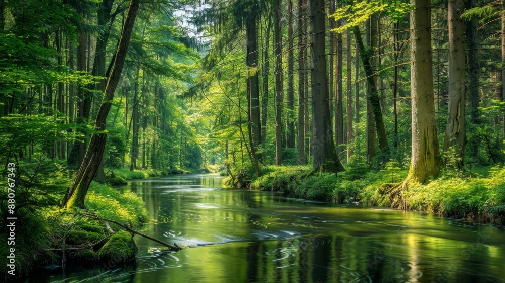 Serene Forest River. Serene Forest River.