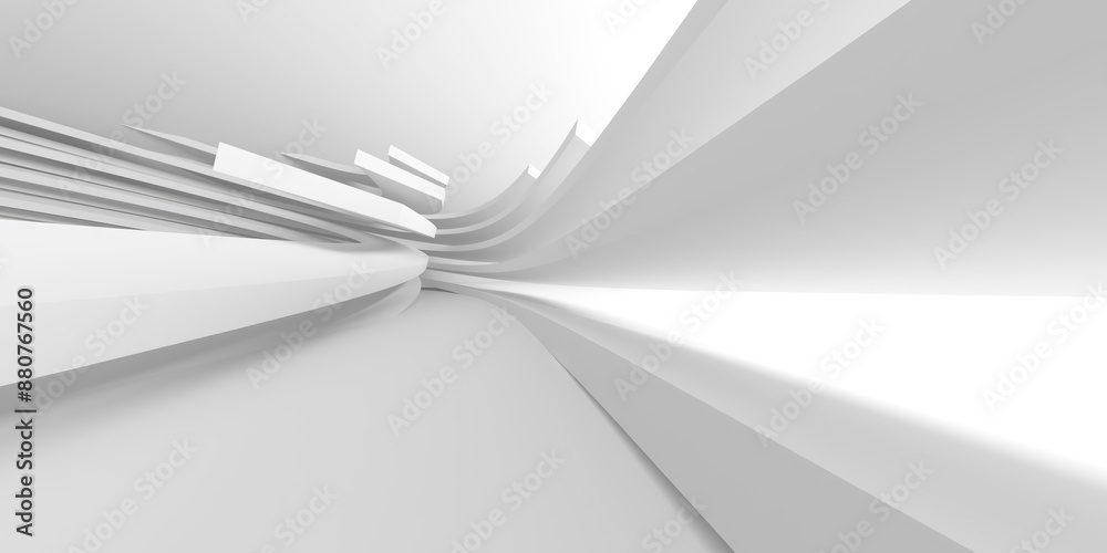 White elegant empty space.  White wall room background. Abstract interior