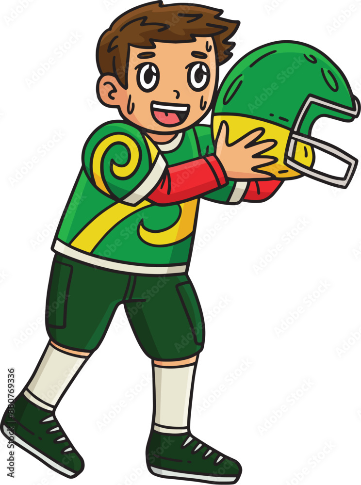 American Football Player Holding Helmet Clipart American Football Player Holding Helmet Clipart
