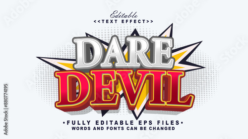 editable dare devil text effect.typhography logo
