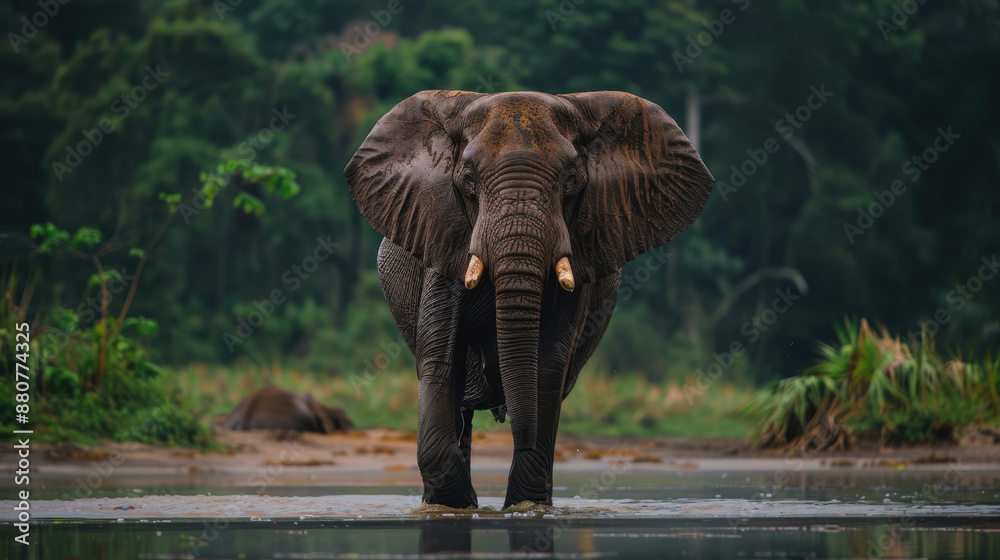 Fototapeta premium World Elephant Protection Day. elephants in the wild