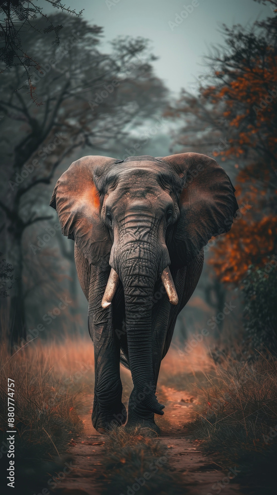 Fototapeta premium World Elephant Protection Day. elephants in the wild