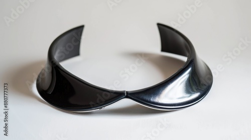 Collar stiffener on white backdrop photo