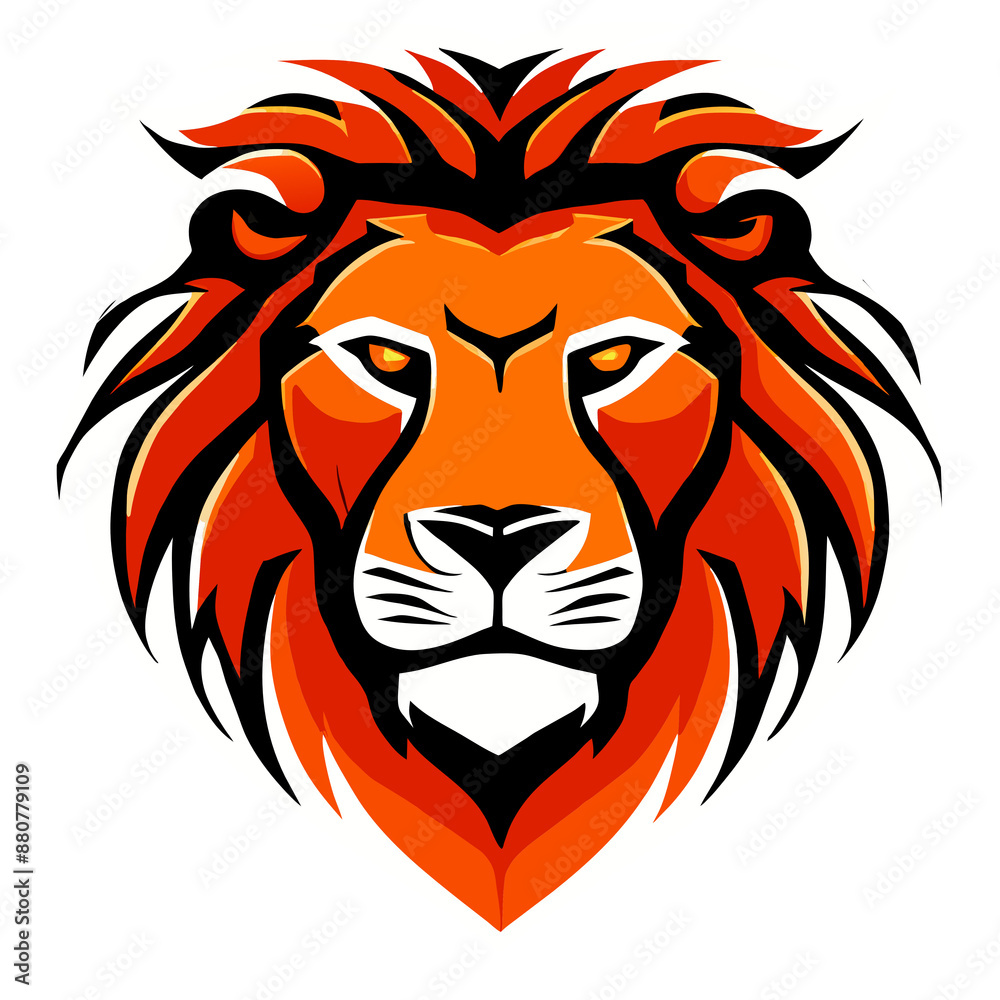Fierce lion head vector illustration, perfect for logos, tattoos, or wildlife art Fierce lion head vector illustration, perfect for logos, tattoos, or wildlife art
