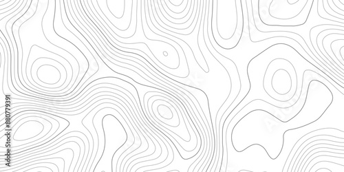 Abstract background wavy topographic line contour geography map. Seamless pattern and banner design. Modern and dynamic feel to topographic mapping vector illustration.	