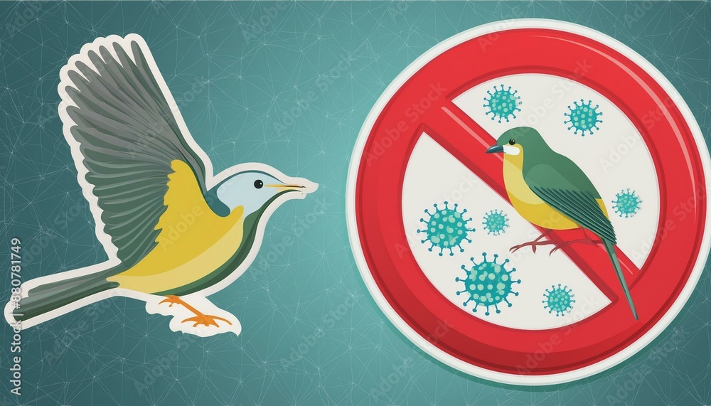 Fototapeta premium Vogelgrippe Virus