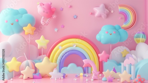 Abstract pattern background for Children's Day Children's photography corner