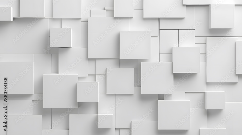 Obraz premium White background with a geometric square pattern