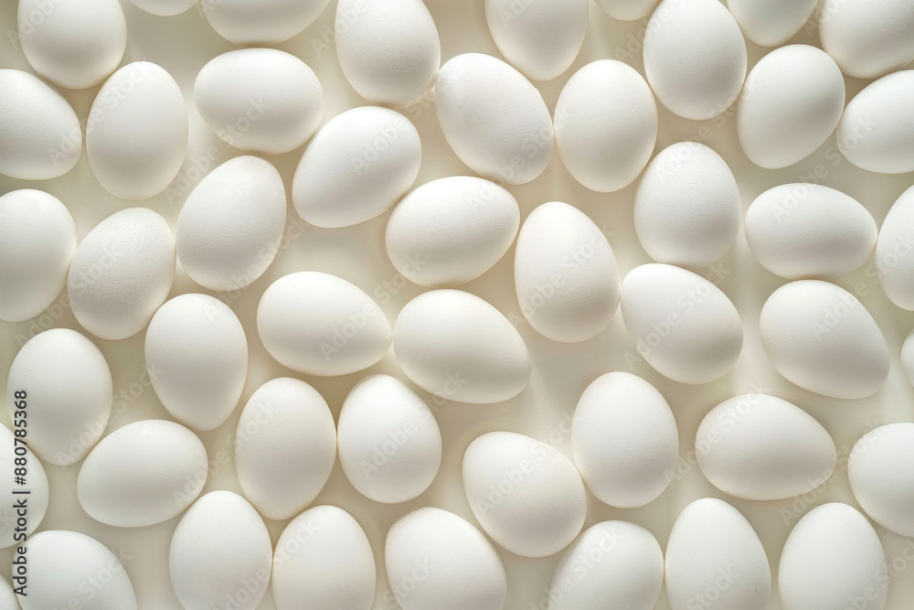 Many white eggs background. Many white eggs background.