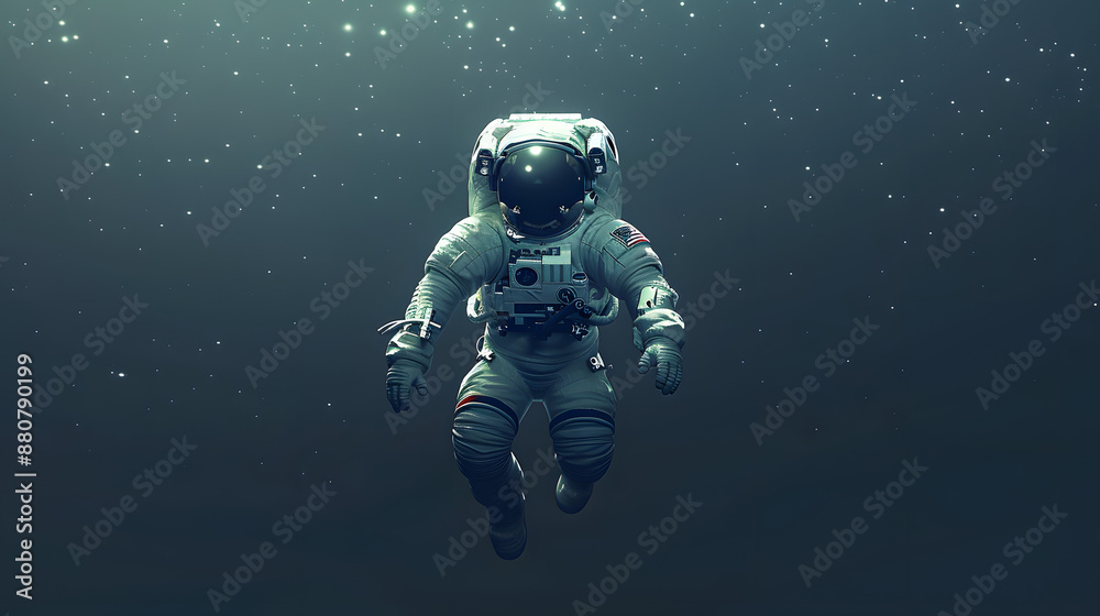 Astronaut and space exploration theme. Astronaut and space exploration theme.
