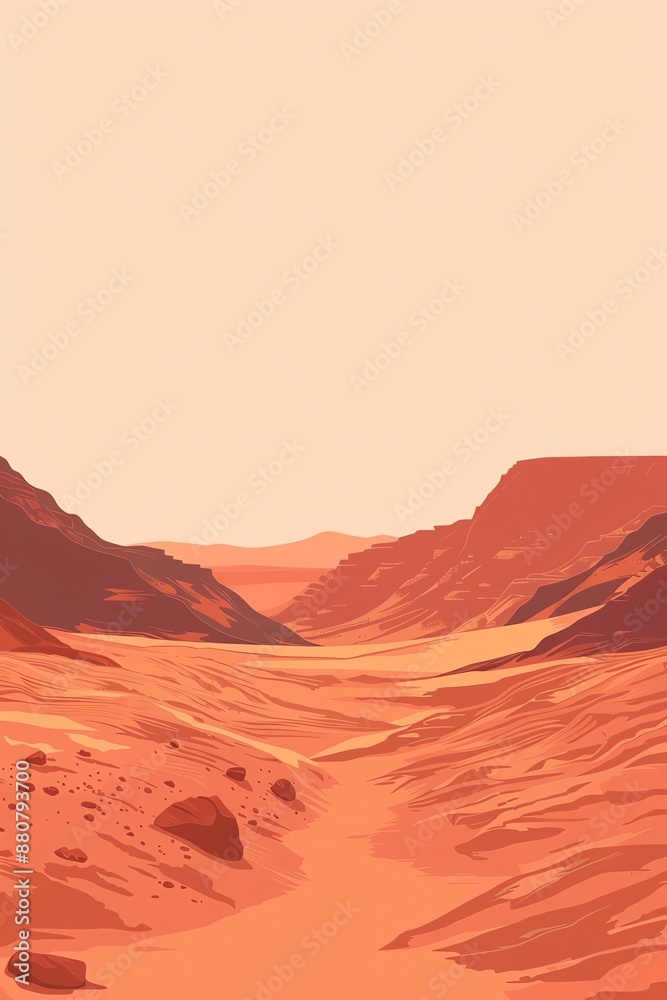Naklejka premium Mars Rovers, border, background wallpaper, blank in the middle, minimalism, negative space, used for postcard template
