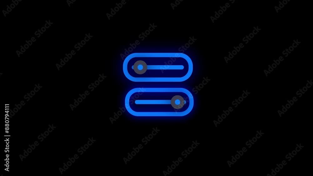 On Off Switch Button Icon Animation Background Black On Off Switch Button Icon Animation Background Black
