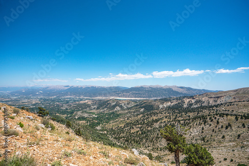 Scenic view of Çayboğazı barajı from Gömbe Uçarsu waterafall, Gömbe, Antalya photo