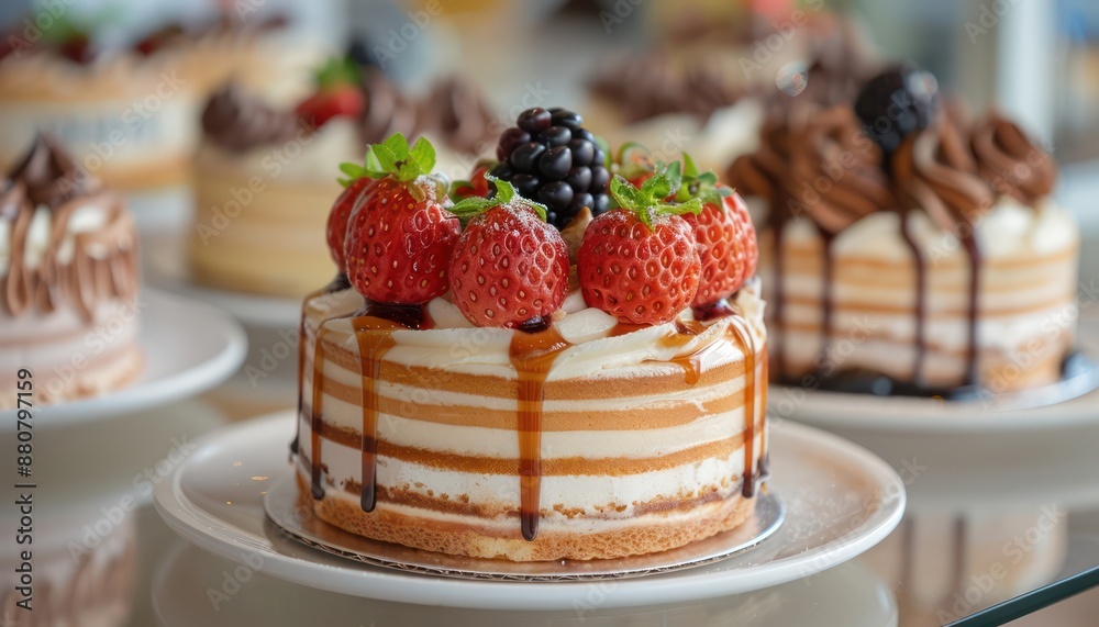 Indulge in the Sweetest Delights Luscious Cakes with Fresh Berries and Creamy Frosting, Perfect for Any Occasion Indulge in the Sweetest Delights Luscious Cakes with Fresh Berries and Creamy Frosting, Perfect for Any Occasion