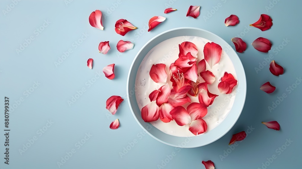 Delicate Rhododendron Petals in a Bowl of Pancake Batter Delicate Rhododendron Petals in a Bowl of Pancake Batter