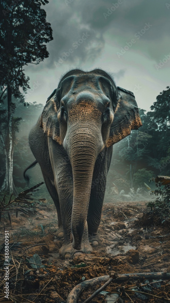 Fototapeta premium Abstract Creative Pet Concept Wallpaper Celebrating World Elephant Day: Promoting Environmental and Animal Protection, Biodiversity, and Conservation with AI-Generated High-Resolution Background