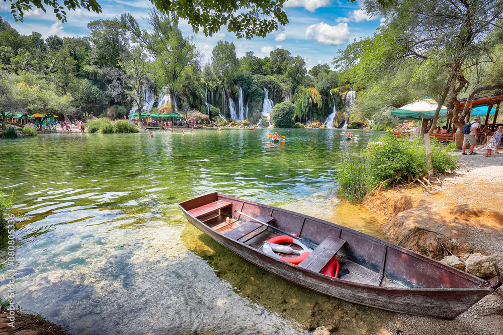 Kravice waterfalls in the National Park of Bosnia and Herzegovina.