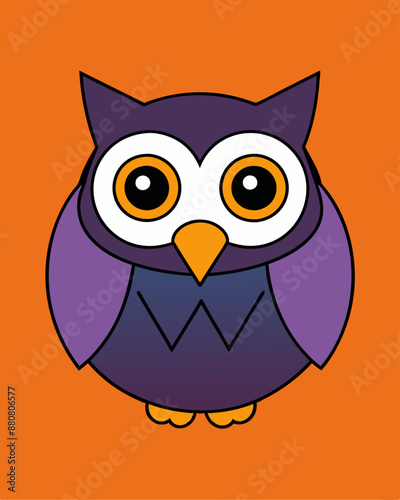 Spooky Halloween Owl Vector Icon | Halloween Clipart | Vector Art for Halloween Designs