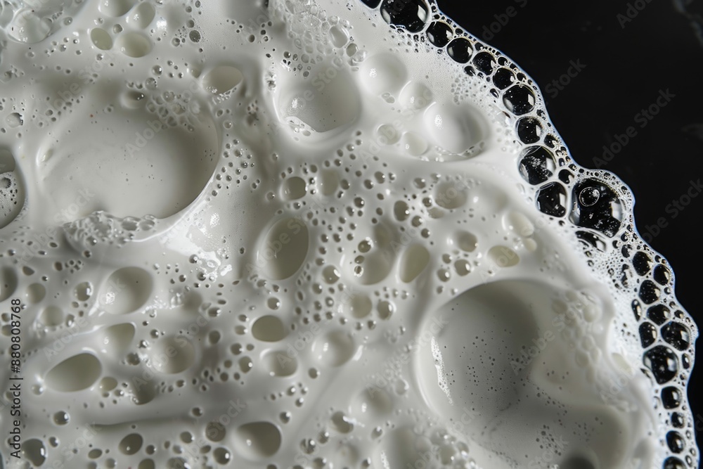 A close-up shot of a plate of food with bubbles on its surface A close-up shot of a plate of food with bubbles on its surface