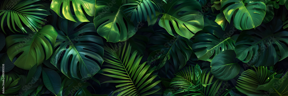 Tropical Leaves Background