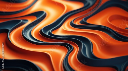 3d rendering of abstract flowing wavy liquid background