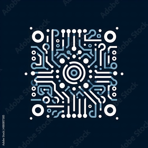 AI Generate of Circuit Board Icon, Vector, Graphic illustration. Suitable for website design, logo, app, template, and ui