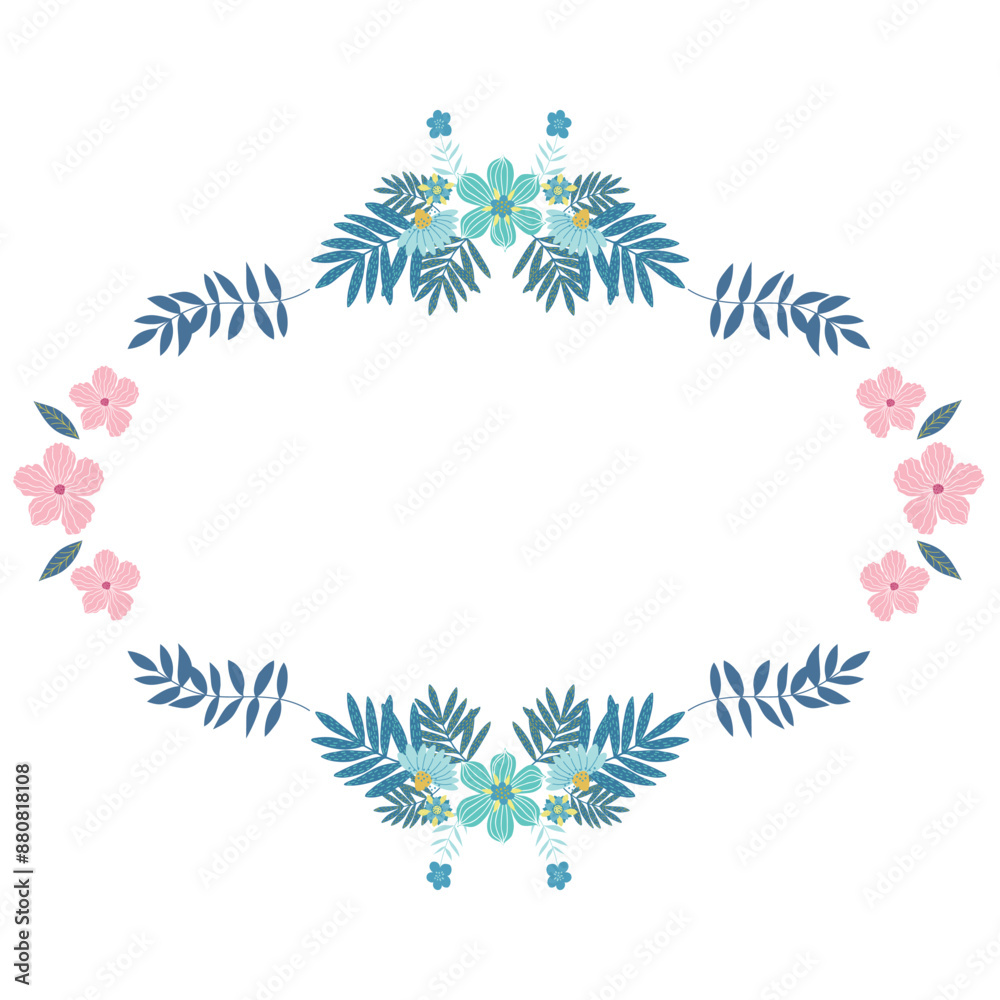 Vector Illustration of Floral Frame. Vector Illustration of Floral Frame.