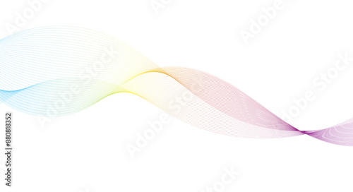 Wave lines design. Colorful flowing wave lines dynamic isolated on white background. Design element fo technology, digital, communication, science, music concept vector background illustration