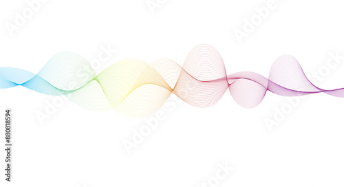 Wave lines design. Colorful flowing wave lines dynamic isolated on white background. Design element fo technology, digital, communication, science, music concept vector background illustration