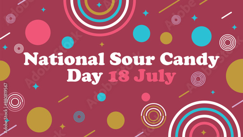 National Sour Candy Day vector banner design illustration poster