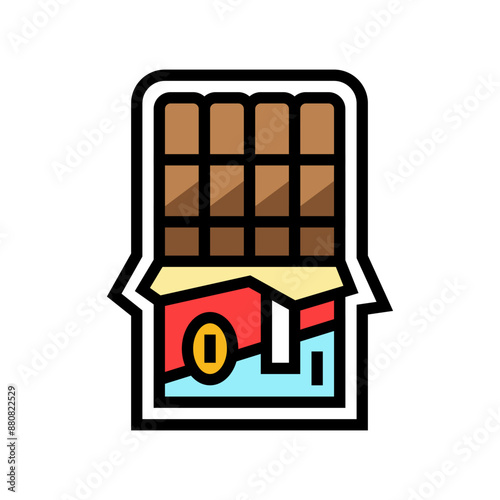 chocolate allergen free product food color icon vector. chocolate allergen free product food sign. isolated symbol illustration