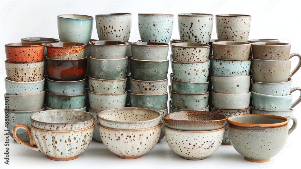 Collection of Ceramic Cups and Bowls Collection of Ceramic Cups and Bowls