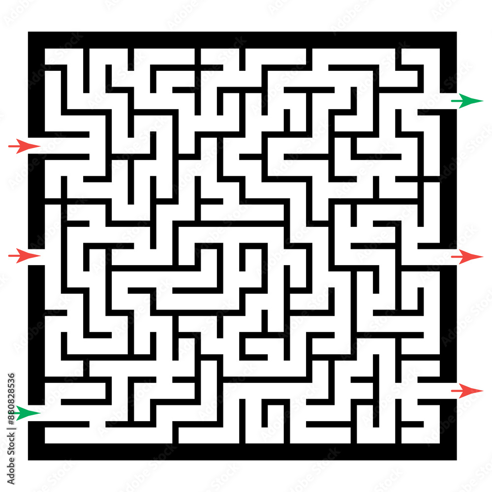 Illustration with labyrinth, maze conundrum for kids. Baby puzzle with entry and exit. Children puzzle game. Illustration with labyrinth, maze conundrum for kids. Baby puzzle with entry and exit. Children puzzle game.
