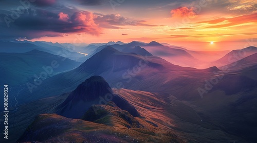 Golden Hour Over Majestic Mountains