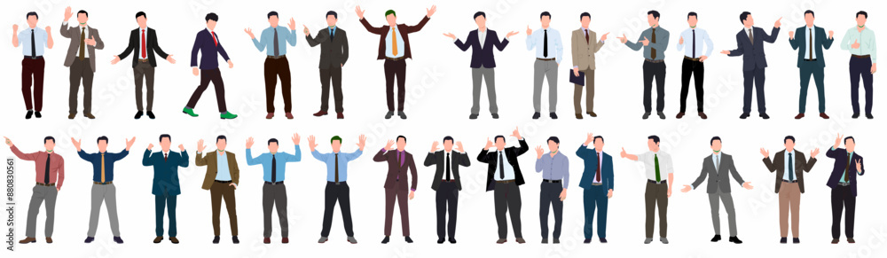 Set of businessman. Huge set of businessman in various pose, gesture emotion.
Set of businessman. Huge set of businessman in various pose, gesture emotion.