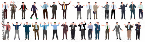 Set of businessman. Huge set of businessman in various pose, gesture emotion. 
