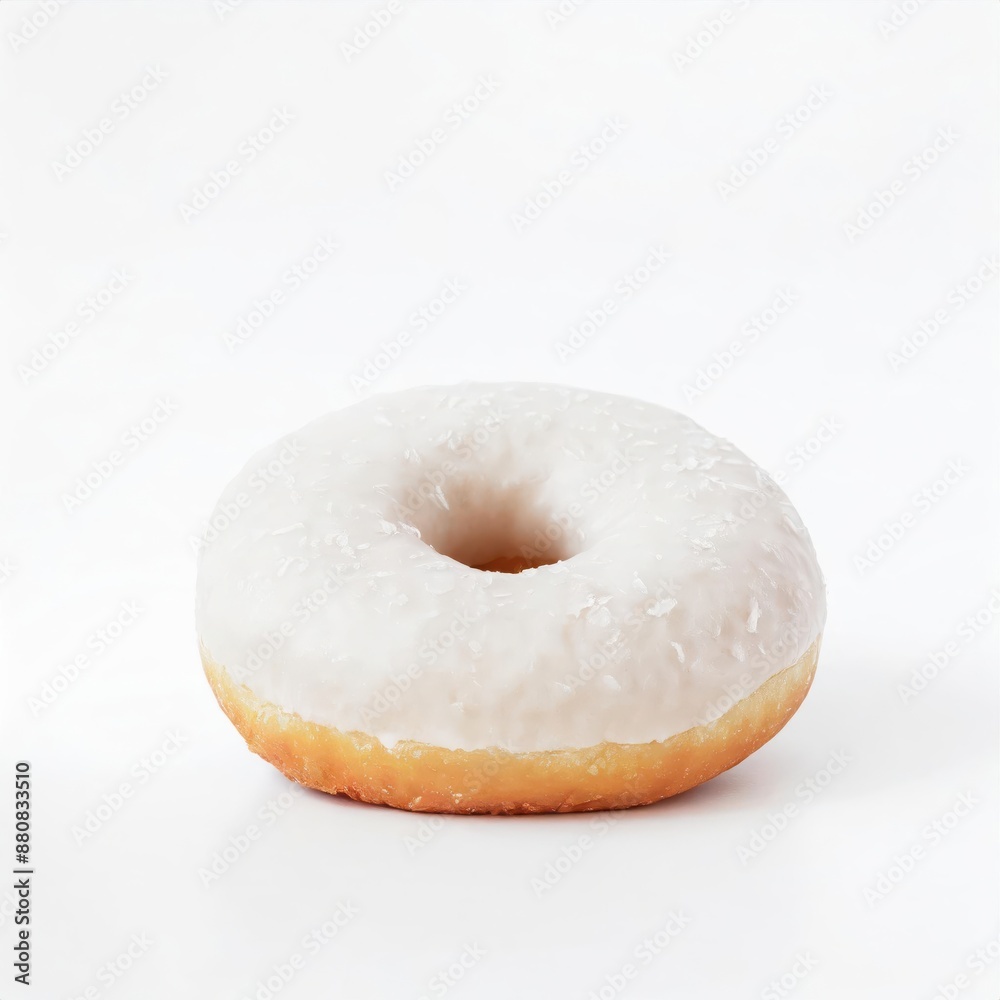 White doughnut isolated on white background White doughnut isolated on white background