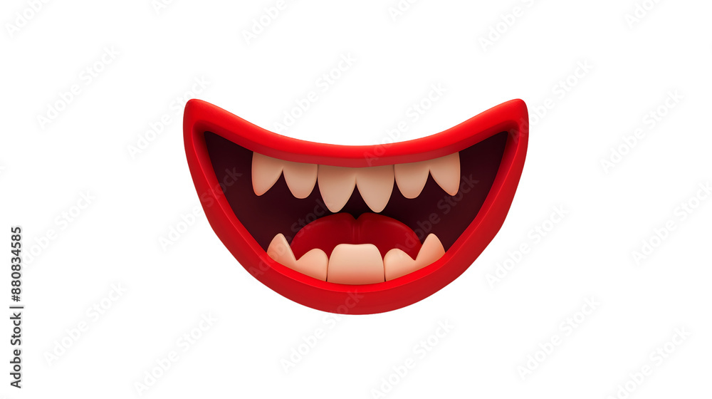 Creepy Smile for Halloween: Isolated and Transparent Design with Autumn Vibes Creepy Smile for Halloween: Isolated and Transparent Design with Autumn Vibes