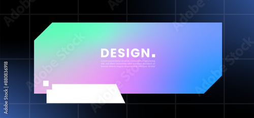 Futuristic element vector illustration. Colorful lower third video overlay.