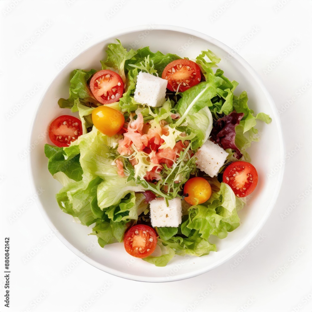 Vegetable salad in a bowl isolated on white background Vegetable salad in a bowl isolated on white background