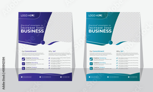 A vector template Business flyer design. 